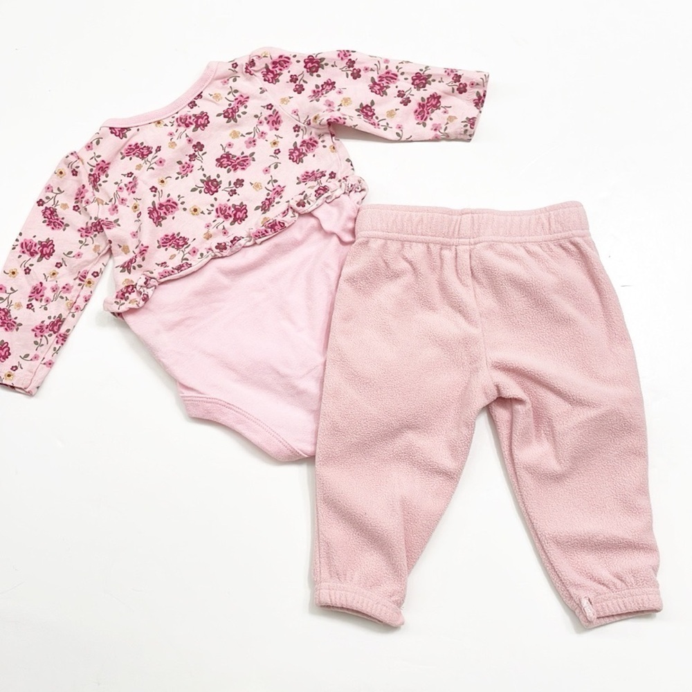 Garanimals baby girls floral LOVE matching set - Picture 2 of 4